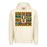 Sandshell goat sunflowers gemstones serape leopard glitter Premium Hoodie - Artiststas