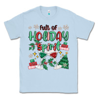 Dusty Blue full of holiday Classic Tee - MaliasSmallBusiness