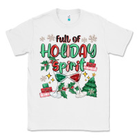White full of holiday Classic Tee - MaliasSmallBusiness