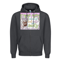 Smoke fueled by iced coffee and anxiety Zipper Hoodie - MaliasSmallBusiness