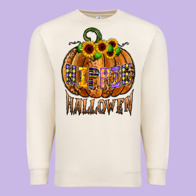 Hippie Halloween Premium Sweatshirt Designed By Cowhidedigitalart