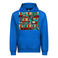 Cobalt aztec leopard cowhide turquoise Urban Hoodie - BarkalooDesign