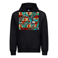 Foreset Green aztec leopard cowhide turquoise Urban Hoodie - BarkalooDesign