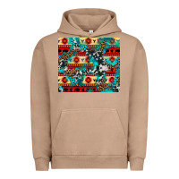 Pigment Burro aztec leopard cowhide turquoise Urban Hoodie - BarkalooDesign