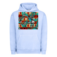 Pigment Grape Ice aztec leopard cowhide turquoise Urban Hoodie - BarkalooDesign