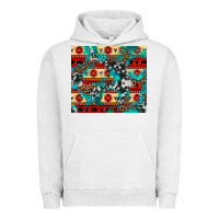 Pigment Lunar Rock aztec leopard cowhide turquoise Urban Hoodie - BarkalooDesign