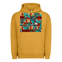 Pigment Peanut Butter aztec leopard cowhide turquoise Urban Hoodie - BarkalooDesign