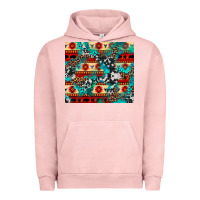 Pigment Salmon aztec leopard cowhide turquoise Urban Hoodie - BarkalooDesign