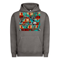 Pigment Tornado aztec leopard cowhide turquoise Urban Hoodie - BarkalooDesign