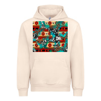 Sandshell aztec leopard cowhide turquoise Urban Hoodie - BarkalooDesign