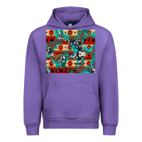 Tulip aztec leopard cowhide turquoise Urban Hoodie - BarkalooDesign