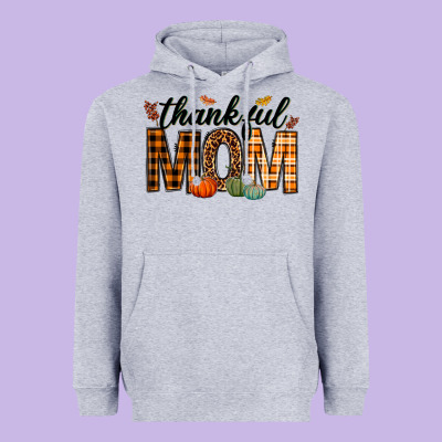 Thankful Mom Heavyweight Hoodie Designed By Texasbilliewilder