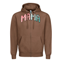 Chestnut mama christmas plaid Zipper Hoodie - MaliasSmallBusiness