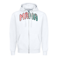 White mama christmas plaid Zipper Hoodie - MaliasSmallBusiness