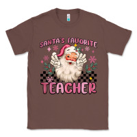 Chestnut santa's favorite teacher Classic Tee - MaliasSmallBusiness