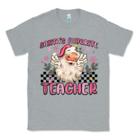 Heather Grey santa's favorite teacher Classic Tee - MaliasSmallBusiness