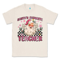Natural santa's favorite teacher Classic Tee - MaliasSmallBusiness