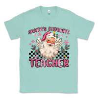 Seafoam santa's favorite teacher Classic Tee - MaliasSmallBusiness