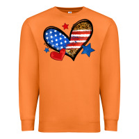 Carrot American flag heart leopard Premium Sweatshirt - Neo Western