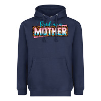 Navy tired as a mother Heavyweight Hoodie - texasbilliewilder