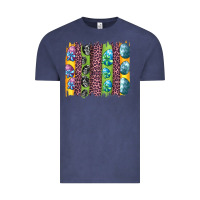 Vintage Denim easter eggs and leopard brushstrokes Vintage Tee - Artiststas