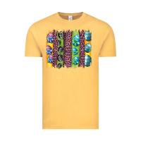 Vintage Mustard easter eggs and leopard brushstrokes Vintage Tee - Artiststas