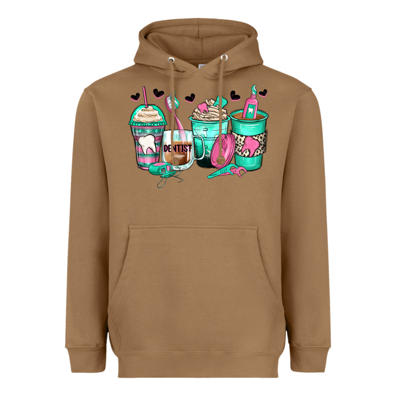 Dentist Coffee Cups Heavyweight Hoodie by Zillion Design Studio | Teevron