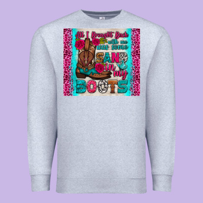 All I Brought Back With Me Was Some Sand In My Boots Tumbler Premium Sweatshirt Designed By Hra Design Shop