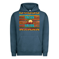 Pigment Midnight Navy tacos before vatos Urban Hoodie - BarkalooDesign