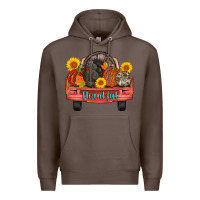Coffee thankful turkey truck Premium Hoodie - AdoDesignShop