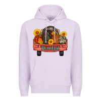 Lilac thankful turkey truck Premium Hoodie - AdoDesignShop