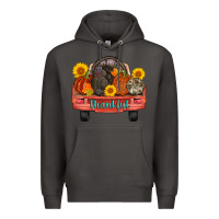 Smoke thankful turkey truck Premium Hoodie - AdoDesignShop