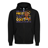 Black even in the midst of my storm i see god working it Zipper Hoodie - MaliasSmallBusiness