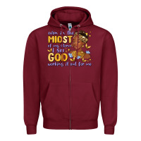 Burgundy even in the midst of my storm i see god working it Zipper Hoodie - MaliasSmallBusiness
