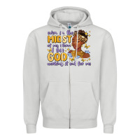 Dove Grey even in the midst of my storm i see god working it Zipper Hoodie - MaliasSmallBusiness