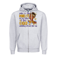 Heather Grey even in the midst of my storm i see god working it Zipper Hoodie - MaliasSmallBusiness