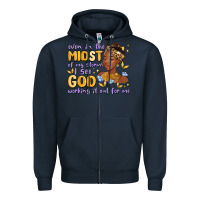 Navy even in the midst of my storm i see god working it Zipper Hoodie - MaliasSmallBusiness