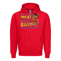 Red even in the midst of my storm i see god working it Zipper Hoodie - MaliasSmallBusiness