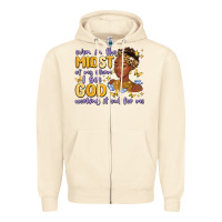 Sandshell even in the midst of my storm i see god working it Zipper Hoodie - MaliasSmallBusiness