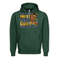 Sports Green even in the midst of my storm i see god working it Zipper Hoodie - MaliasSmallBusiness