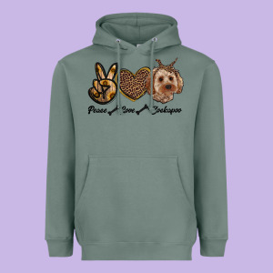 Peace Love Cockapoo Heavyweight Hoodie Designed By Ranaportraitstore
