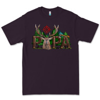 Plum Western Papa Deer Hunting Premium Tee - LillyAllenDesigns