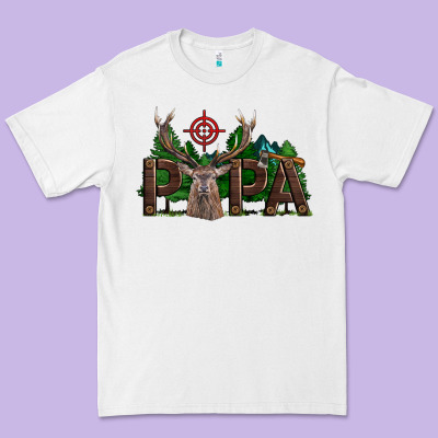 Western Papa Deer Hunting Premium Tee Designed By Lillyallendesigns
