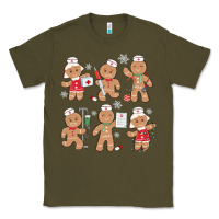 Army Green nurse gingerbread Classic Tee - MaliasSmallBusiness