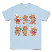 Dusty Blue nurse gingerbread Classic Tee - MaliasSmallBusiness