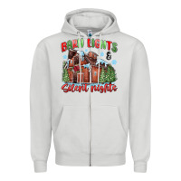 Dove Grey barn lights and silent nights Zipper Hoodie - MaliasSmallBusiness
