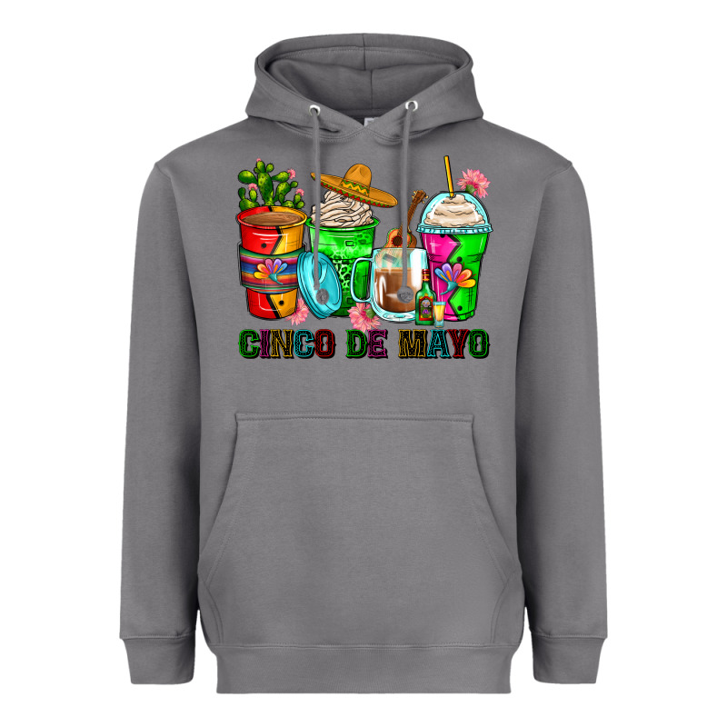 Cinco De Mayo Coffee Cups Heavyweight Hoodie by Zillion Design Studio | Teevron