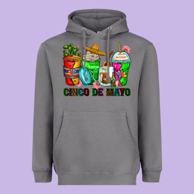 Cinco De Mayo Coffee Cups Heavyweight Hoodie Designed By Zillion Design Studio