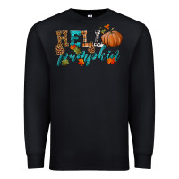Black hello pumpkin Premium Sweatshirt - HRA Design Shop