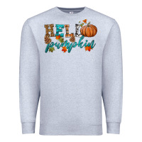 Heather Grey hello pumpkin Premium Sweatshirt - HRA Design Shop